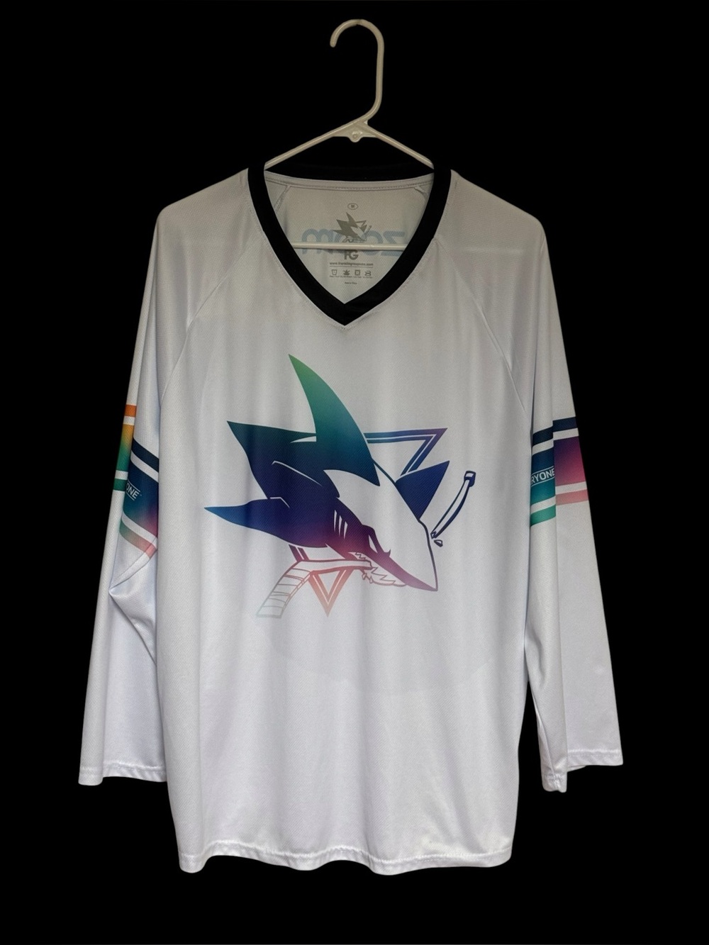 San Jose Sharks Hockey is For Everyone Shirsey Jersey Long Sleeve Men’s Sz M